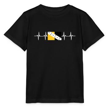 United Kingdom Norfolk Flag - Stanley/Stella Kinder T-Shirt MINI CREATOR  - Schwarz - Vorne - Mikhail (115cm)