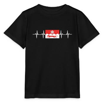 United Kingdom Leicestershire Flag - Stanley/Stella Kinder T-Shirt MINI CREATOR  - Schwarz - Vorne - Mikhail (115cm)