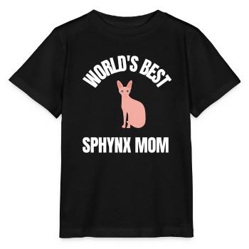 Sphynx Mom Cat Hairless Cat Owner - Stanley/Stella MINI CREATOR Kids’ T-Shirt - black - Front - Mikhail (115cm)