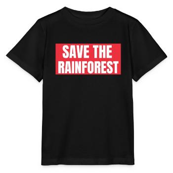 Save The Rainforest - Stanley/Stella MINI CREATOR Kids’ T-Shirt - black - Front - Mikhail (115cm)