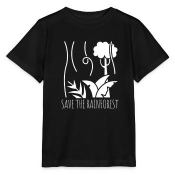 Save The Rainforest - Stanley/Stella MINI CREATOR Kids’ T-Shirt - black - Front - Mikhail (115cm)