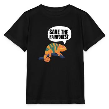 Save The Rainforest - Stanley/Stella MINI CREATOR Kids’ T-Shirt - black - Front - Mikhail (115cm)