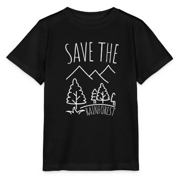 Save The Rainforest - Stanley/Stella MINI CREATOR Kids’ T-Shirt - black - Front - Mikhail (115cm)