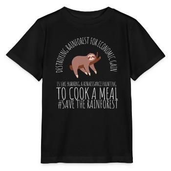 Save The Rainforest - Stanley/Stella MINI CREATOR Kids’ T-Shirt - black - Front - Mikhail (115cm)