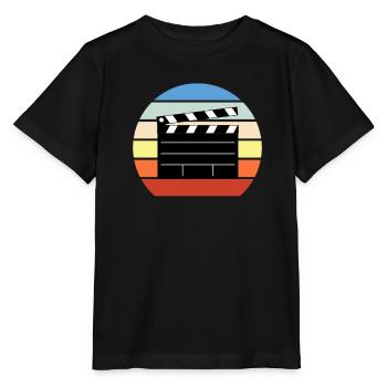 Vintage Film Clapper Director Musical Actor - Stanley/Stella Kinder T-Shirt MINI CREATOR  - Schwarz - Vorne - Mikhail (115cm)