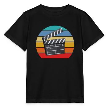 Vintage Film Clapper Director Musical Actor - Stanley/Stella Kinder T-Shirt MINI CREATOR  - Schwarz - Vorne - Mikhail (115cm)
