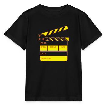 Vintage Film Clapper Director Musical Actor - Stanley/Stella Kinder T-Shirt MINI CREATOR  - Schwarz - Vorne - Mikhail (115cm)