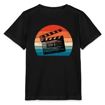 Vintage Film Clapper Director Musical Actor - Stanley/Stella Kinder T-Shirt MINI CREATOR  - Schwarz - Vorne - Mikhail (115cm)