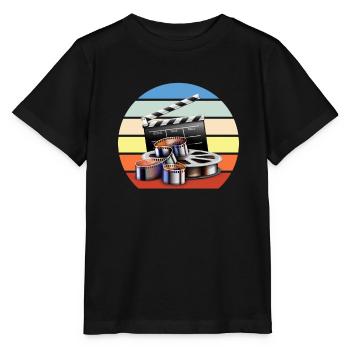 Vintage Film Clapper Director Musical Actor - Stanley/Stella Kinder T-Shirt MINI CREATOR  - Schwarz - Vorne - Mikhail (115cm)