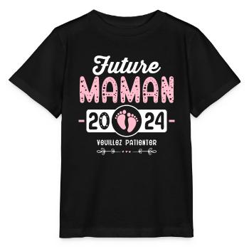 Future Mom 2024 Gift New Birth Mom - Stanley/Stella MINI CREATOR Kids’ T-Shirt - black - Front - Mikhail (115cm)