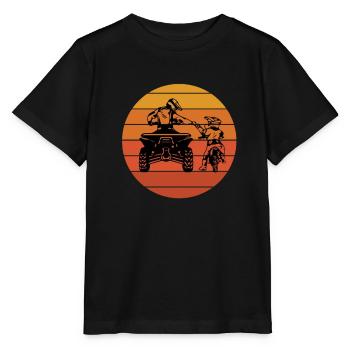 Tel Père Tel Fils Quad Antenna Cubique Moto - Stanley/Stella MINI CREATOR Kids’ T-Shirt - black - Front - Mikhail (115cm)