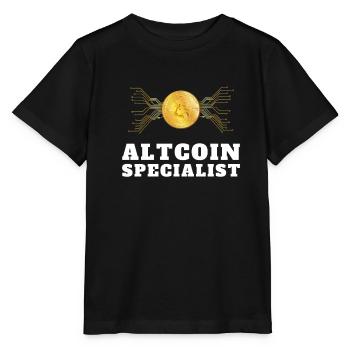 Altcoin Traders - T-shirt bio MINI CREATOR Stanley/Stella Enfant - noir - Devant - Mikhail (115cm)