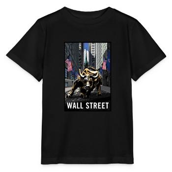 NY Stock Exchange Bull - Stanley/Stella Kinder T-Shirt MINI CREATOR  - Schwarz - Vorne - Mikhail (115cm)