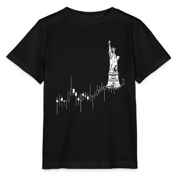 NY Stock Exchange Bull - Stanley/Stella Kinder T-Shirt MINI CREATOR  - Schwarz - Vorne - Mikhail (115cm)