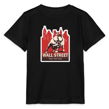 NY Stock Exchange Bull - Stanley/Stella Kinder T-Shirt MINI CREATOR  - Schwarz - Vorne - Mikhail (115cm)