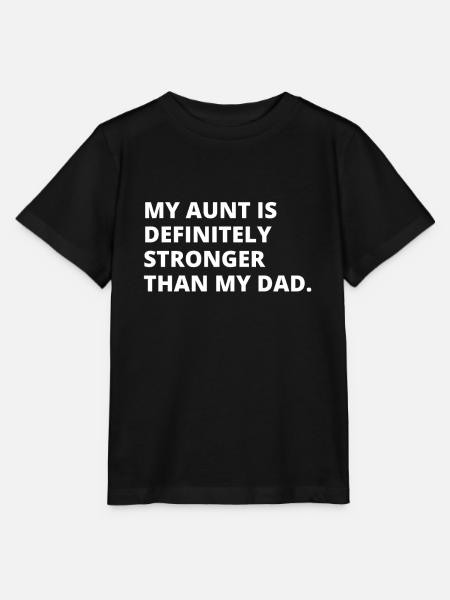 My Aunt Is Definitely Cooler Than My Dad - Stanley/Stella T-shirt MINI CREATOR til børn - sort