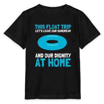 Summer Float Trip River Tube Tubing - Stanley/Stella MINI CREATOR Kids’ T-Shirt - black - Front - Mikhail (115cm)