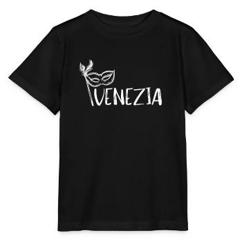 Venice Gondola Italy Venezia - Stanley/Stella MINI CREATOR Kids’ T-Shirt - black - Front - Mikhail (115cm)