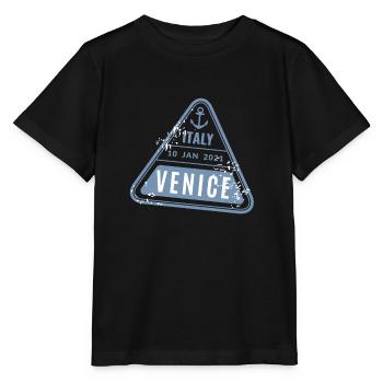 Venice Gondola Italy Venezia - Stanley/Stella MINI CREATOR Kids’ T-Shirt - black - Front - Mikhail (115cm)