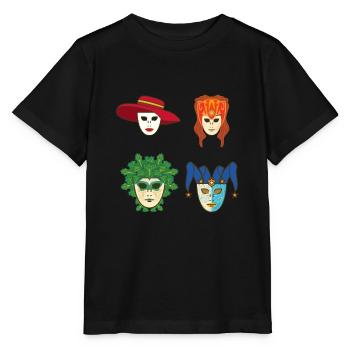 Venice Gondola Italy Venezia - Stanley/Stella MINI CREATOR Kids’ T-Shirt - black - Front - Mikhail (115cm)