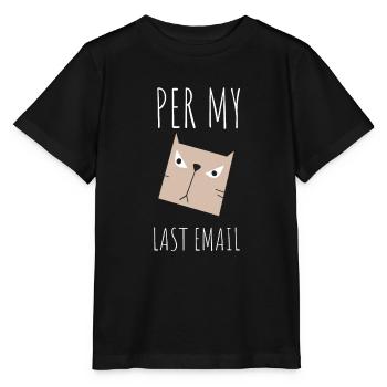 Bureau sarcastique - Par mon dernier e-mail - T-shirt bio MINI CREATOR Stanley/Stella Enfant - noir - Devant - Mikhail (115cm)