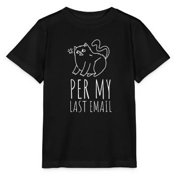 Bureau sarcastique - Par mon dernier e-mail - T-shirt bio MINI CREATOR Stanley/Stella Enfant - noir - Devant - Mikhail (115cm)