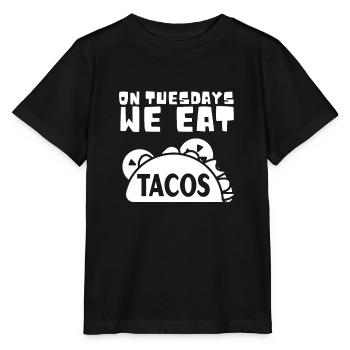 On Tuesday we eat tacos - Stanley/Stella MINI CREATOR Kids’ T-Shirt - black - Front - Mikhail (115cm)