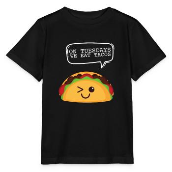 On Tuesday we eat tacos - Stanley/Stella MINI CREATOR Kids’ T-Shirt - black - Front - Mikhail (115cm)