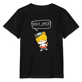 Cruise Vacation Family Trip - Holy Ship Girls Trip - Stanley/Stella MINI CREATOR Kids’ T-Shirt - black - Front - Mikhail (115cm)