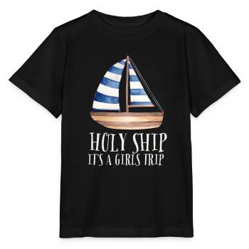 Cruise Vacation Family Trip - Holy Ship Girls Trip - Stanley/Stella MINI CREATOR Kids’ T-Shirt - black - Front - Mikhail (115cm)