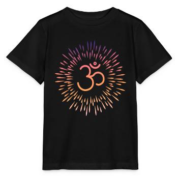 Buddhist Symbol Om Yoga Meditation Gift - Stanley/Stella MINI CREATOR Kids’ T-Shirt - black - Front - Mikhail (115cm)