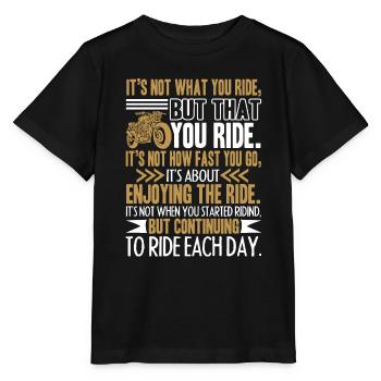 Motorcycle Funny Motorcycle - Stanley/Stella MINI CREATOR Kids’ T-Shirt - black - Front - Mikhail (115cm)