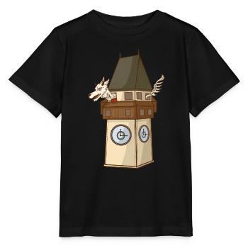 Panthère de Styrie à la tour de l’horloge de Graz – Styrie - T-shirt bio MINI CREATOR Stanley/Stella Enfant - noir - Devant - Mikhail (115cm)