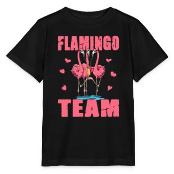 Flamingo Team - Stanley/Stella Kinder T-Shirt MINI CREATOR  - Schwarz - Vorne - Mikhail (115cm)