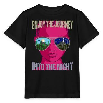 Explorateurs de voyages de vacances dans la nuit - T-shirt bio MINI CREATOR Stanley/Stella Enfant - noir - Devant - Mikhail (115cm)