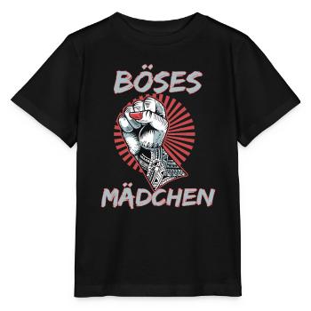 Böses Mädchen für eine Feministin und - Stanley/Stella Kinder T-Shirt MINI CREATOR  - Schwarz - Vorne - Mikhail (115cm)