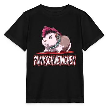 Punkschweinchen Meerschweinchen Punk - Stanley/Stella Kinder T-Shirt MINI CREATOR  - Schwarz - Vorne - Mikhail (115cm)