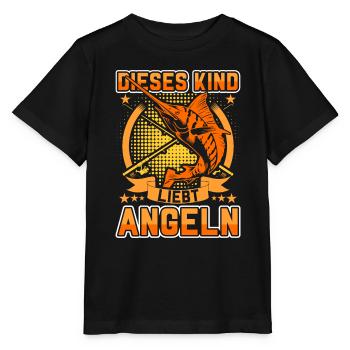 This Kid Loves Fishing - Stanley/Stella MINI CREATOR Kids’ T-Shirt - black - Front - Mikhail (115cm)