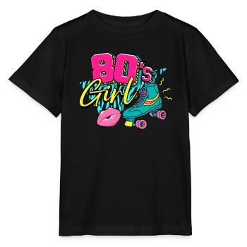 80s 80s Girl - Stanley/Stella MINI CREATOR Kids’ T-Shirt - black - Front - Mikhail (115cm)
