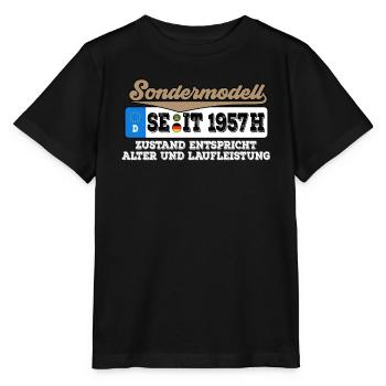 1957 Kennzeichen Geburtstag - Stanley/Stella Kinder T-Shirt MINI CREATOR  - Schwarz - Vorne - Mikhail (115cm)