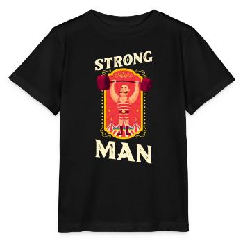 Cirque Homme fort - T-shirt bio MINI CREATOR Stanley/Stella Enfant - noir - Devant - Mikhail (115cm)