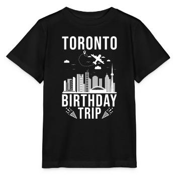 Toronto Geburtstagsreise Toronto Kanada - Stanley/Stella Kinder T-Shirt MINI CREATOR  - Schwarz - Vorne - Mikhail (115cm)