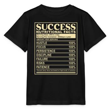 Erfolg Witzig Erfolg Nährwerttabelle - Stanley/Stella Kinder T-Shirt MINI CREATOR  - Schwarz - Vorne - Mikhail (115cm)
