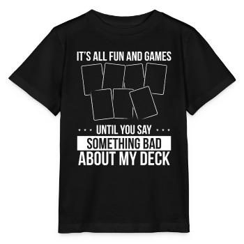Trading Card Game About my Deck Trade Cards - Stanley/Stella Kinder T-Shirt MINI CREATOR  - Schwarz - Vorne - Mikhail (115cm)