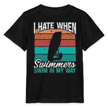 Je déteste les nageurs Vintage Rig Windsurf - T-shirt bio MINI CREATOR Stanley/Stella Enfant - noir - Devant - Mikhail (115cm)