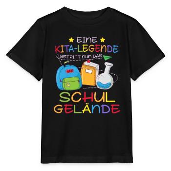 Kita Abgänger, Rocke jetzt die Schule Kindergarten - Stanley/Stella Kinder T-Shirt MINI CREATOR  - Schwarz - Vorne - Mikhail (115cm)