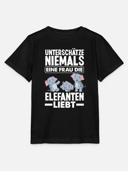 Elefant Frau Liebe - Stanley/Stella Kinder T-Shirt MINI CREATOR - Schwarz