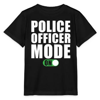 Mode Policier Un policier - T-shirt bio MINI CREATOR Stanley/Stella Enfant - noir - Devant - Mikhail (115cm)