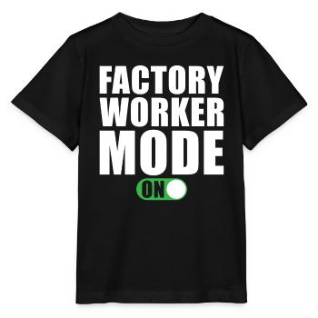 Mode Ouvrier d’usine activé - T-shirt bio MINI CREATOR Stanley/Stella Enfant - noir - Devant - Mikhail (115cm)