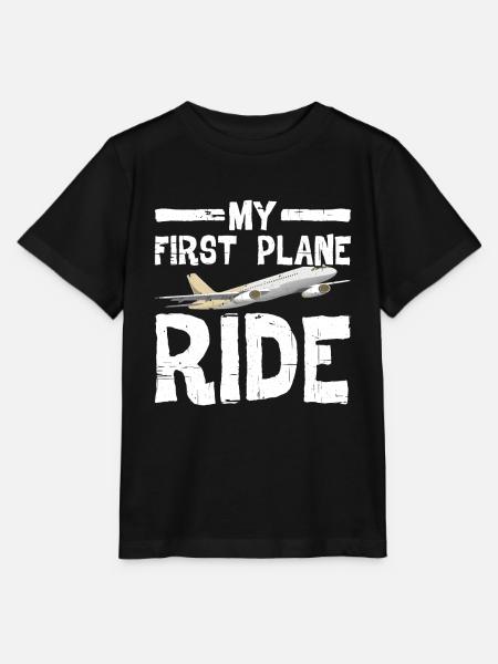 My First Plane Ride 46 - Stanley/Stella Kinder T-Shirt MINI CREATOR - Schwarz